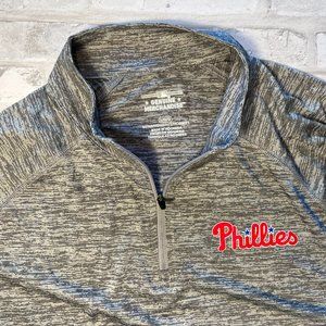 ⚾️ Phillies Long Sleeve Light Pull Over Gray MLB size Large